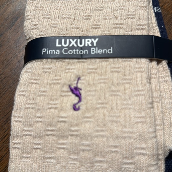 Luxury Dress Socks 2pr Tailor Byrd Trouser Crew Pima Cotton Blend Soft - 10-13 - Picture 2 of 8